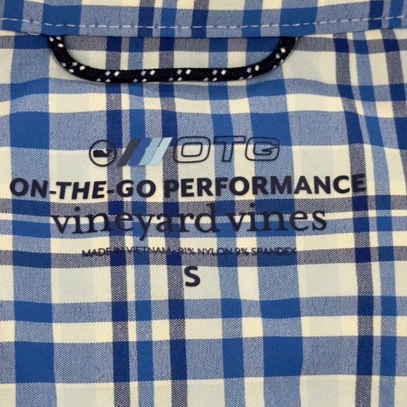 Vineyard Vines Check On The Go Plaid Shirt Size Small - Picture 6 of 10